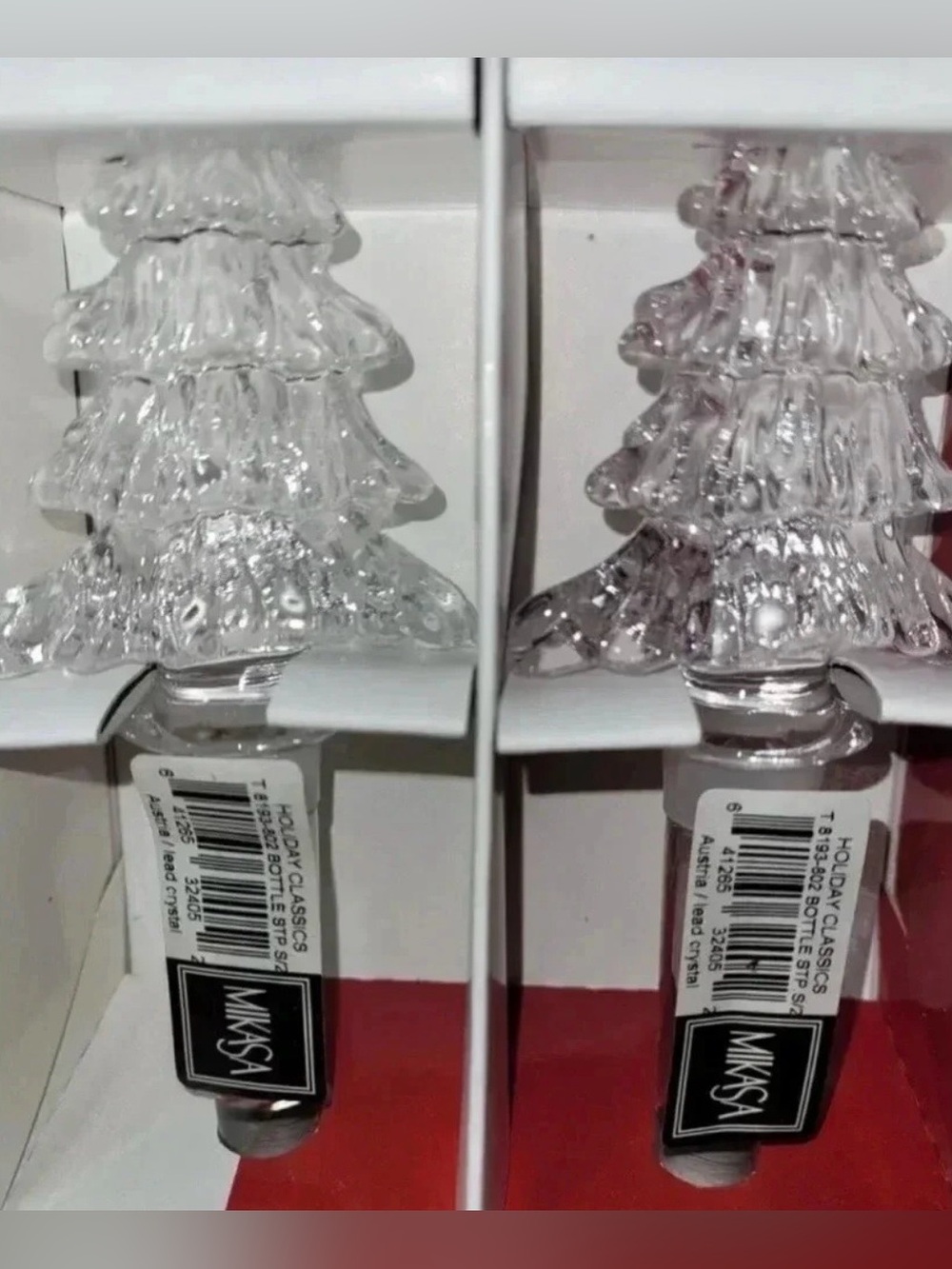 Mikasa Wine Bottle Stopper Set Fine Crystal Tree
Shaped Boxed Holiday Classics - Picture 4 of 10